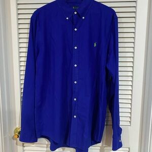 Polo by Ralph Lauren Men's Royal Blue Button Down Shirt (Classic Fit)